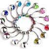 belly piercing surgical steal sets colors